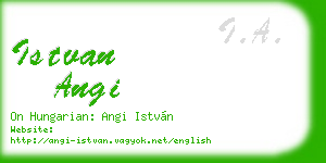 istvan angi business card